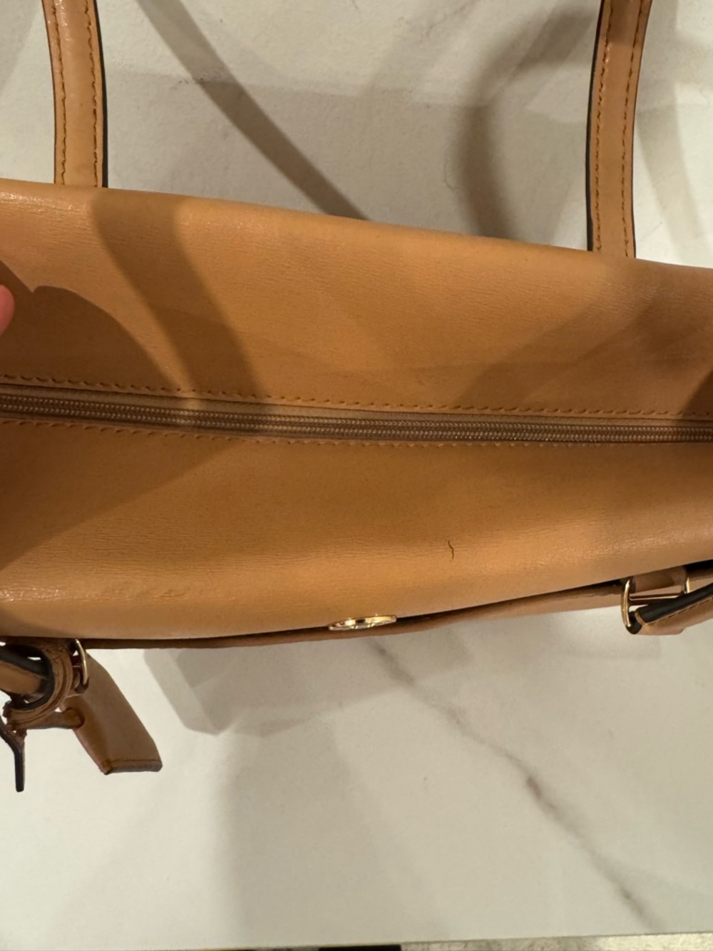 Tory Burch Parker Tan Leather Tote - Picture 6 of 14